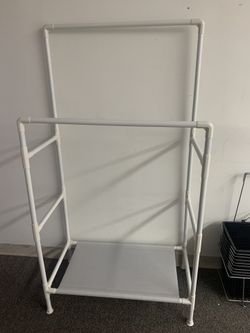 32-18-61” double coat rack plastic with shelf final price $20