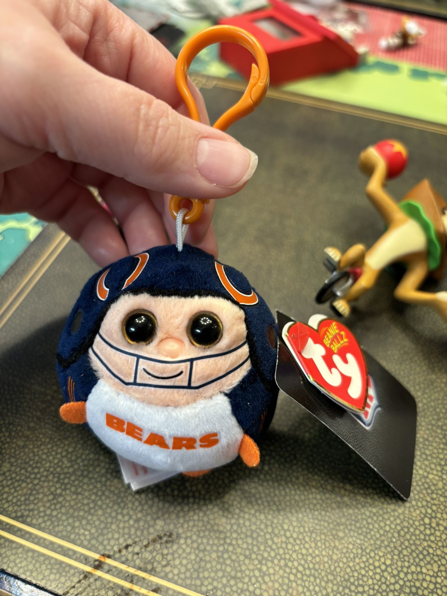 With Tags TY beanie Balls NFL Bears Clip