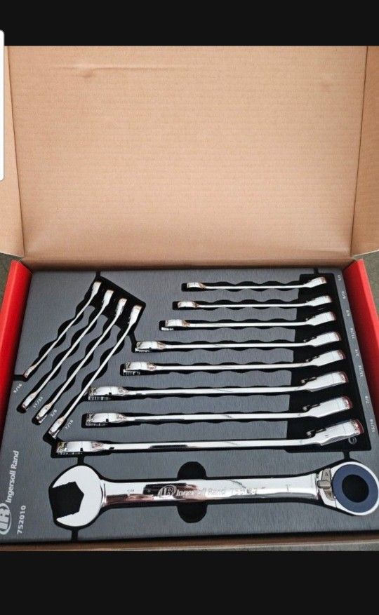 Powerbuilt 752010 Ingersoll Rand 13 Piece SAE Reversible Ratcheting Wrench Set