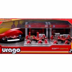 🔥NEW🔥 Bburago 1:43 Formula 1 Deluxe Paddock Set - Ferrari
