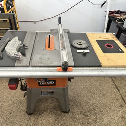 Rigid 4512 Table Saw And Router Table 
