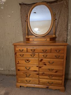Dresser With Matching mirror 