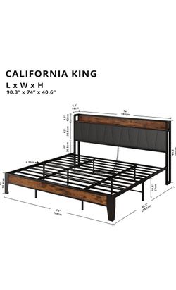 California King Metal Platform Bed Frame