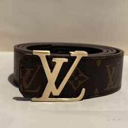  Brown Louis Vuitton Design Belt 