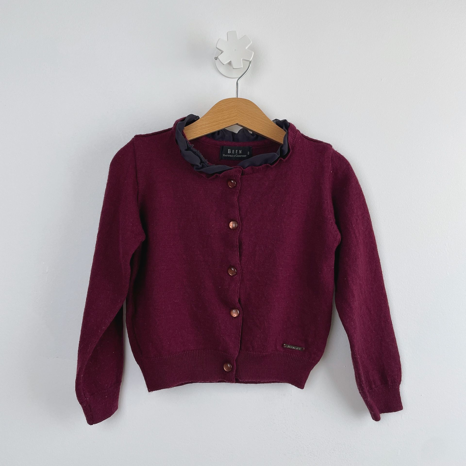 Toddler Girls Cardigan Size 3-4T Color Burgundy, Girls Cardigan