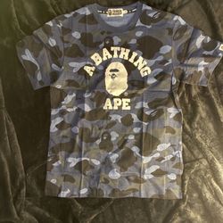 Camo Bape Tee Navy Blue