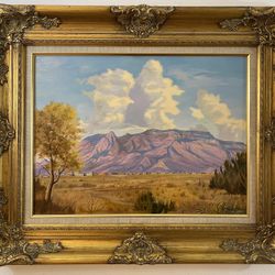 Oil painting on wood panel by Maurice Greene 1990