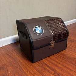 One New Soft Padded Lightweight Leather Trunk Storage Organizer Box