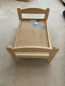 Wooden Doll Bed