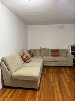 Large L-Shaped Sectional Sofa Couch – 124” x 104” – No Sagging