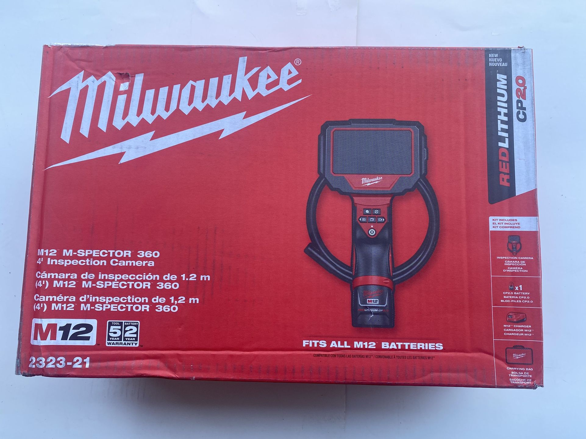 M26- Milwaukee M12 12V Lithium-Ion Cordless M-SPECTOR 360-Degree 4 ft. Inspection Camera Kit