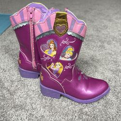 Girls Rubber Sole Disney Princess Boots