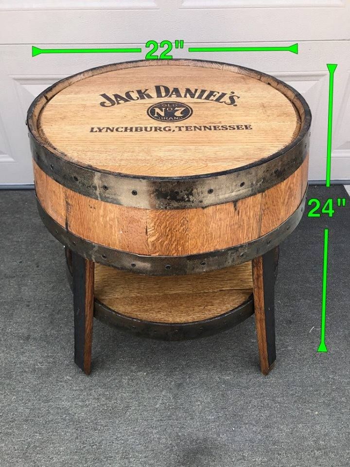 End Table or Coffee Table Solid Oak Jack Daniels Barrel Price EACH PRICE FIRM