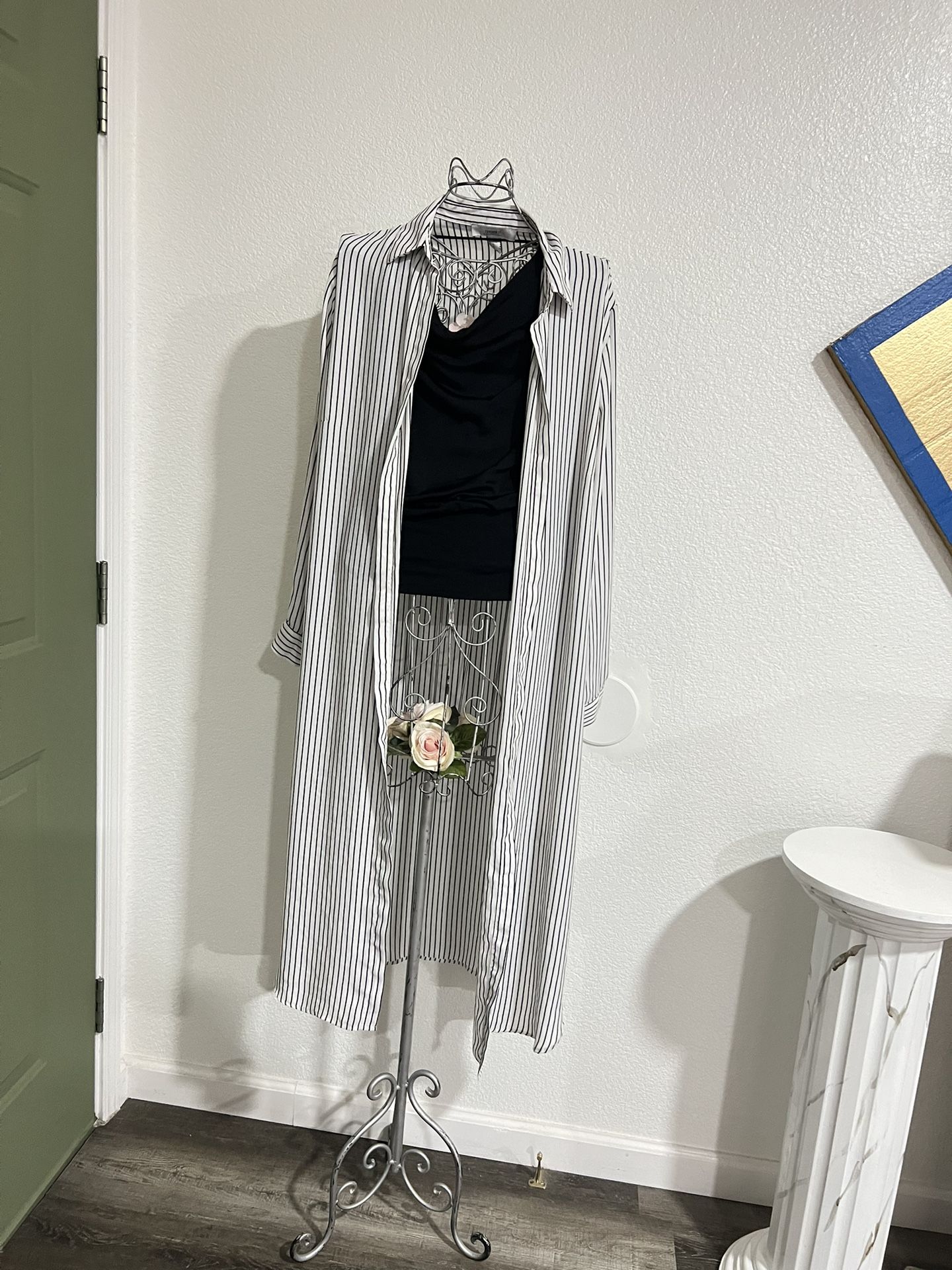 FOREVER 21 Striped Shirt Dresses Long blouse 2 pieces