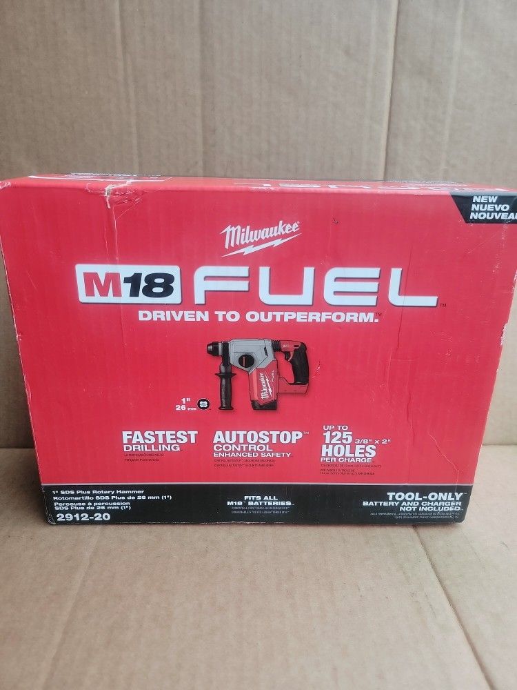 MILWAUKEE M18 FUEL 18V LITHIUM-ION BRUSHLESS CORDLESS 1-IN. SDS-PLUS ROTARY HAMMER ( TOOL ONLY )