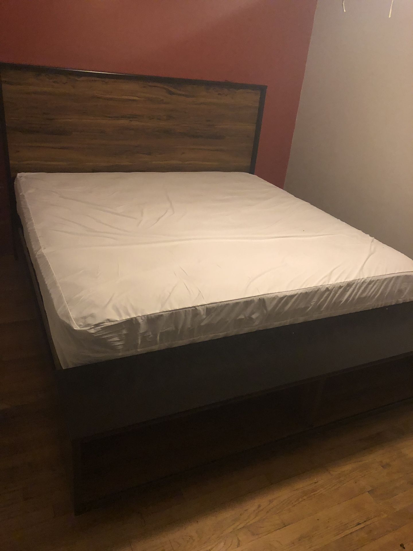 Brand new kind size pillow top bed with frame