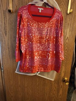 ISAAC MIZRAHI SEQUIN SWEATER!