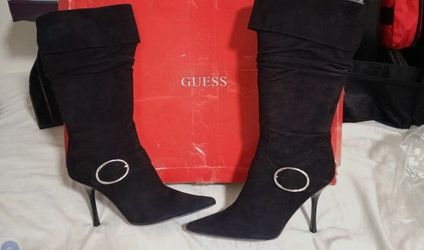 Black Suede Guess boots