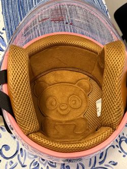 $25 FIRM Little girls pink Helmet with Panda Interior