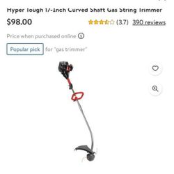 Hyper TOUGH 2 CYCLE 17INCH CURVED SHAFT TRIMMER