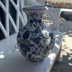 2 Porcelain Flower Vases