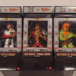 NEW 2026 WWE Elite X Street Fighter Complete Set of 3 (Wave 1)
