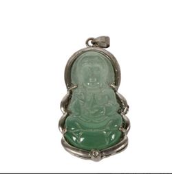 Natural jadeite Guanyin pendant. Please check my other items