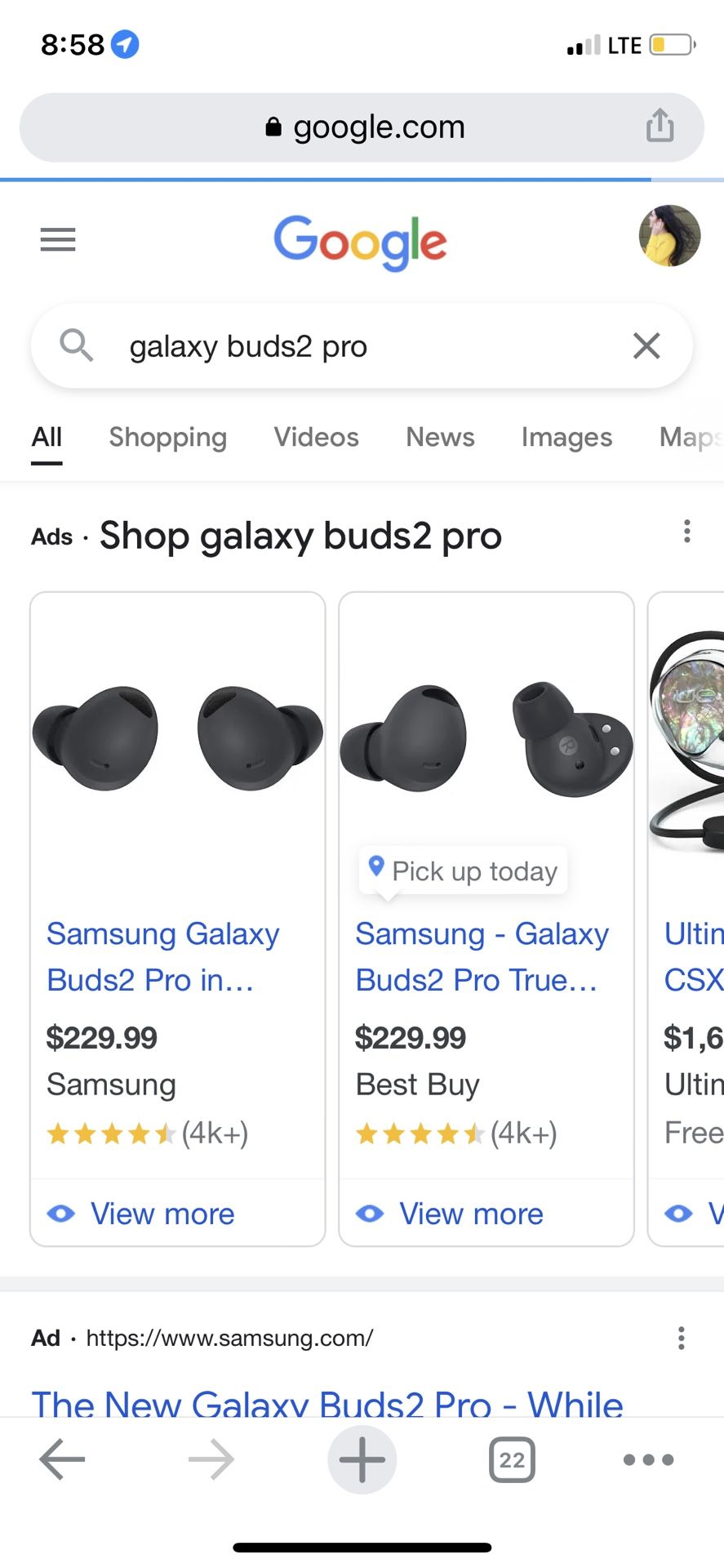 BRAND NEW Samsung Galaxy Buds 2 Pro True Wireless Bluetooth Earbuds With Case (Never Opened Or Used)