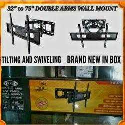Heavy Duty TV Wall Mount for 32-75″ LED, LCD, OLED and Plasma Flat Screen TV with Full Motion Swivel Articulating Dual Arms, up to VESA 600 x 400 and 