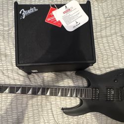 Jackson JS22 Dinky + Fender Mustang LT25 Amp Bundle 