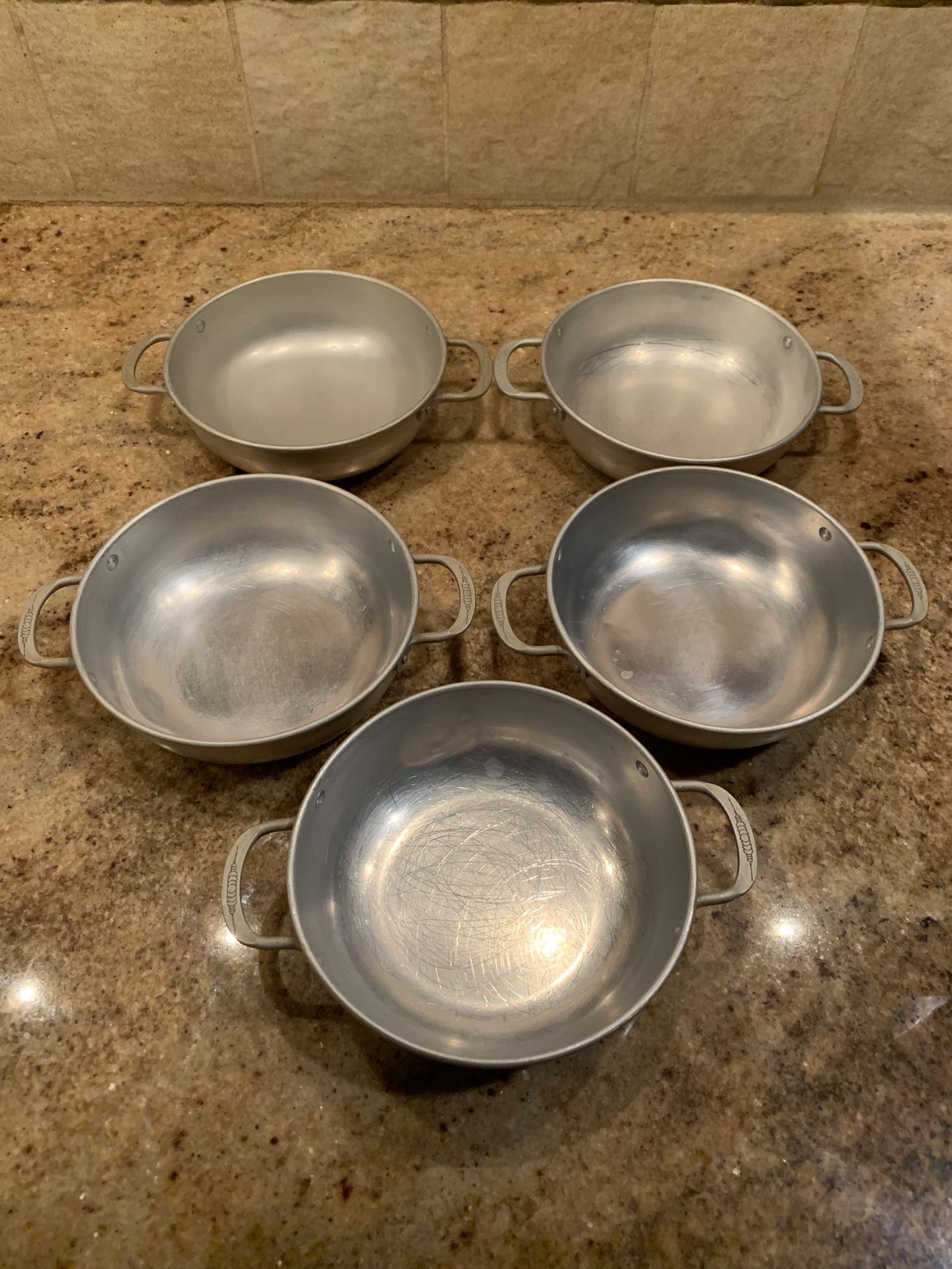 Vintage Aluminum Bowls - Set Of 5