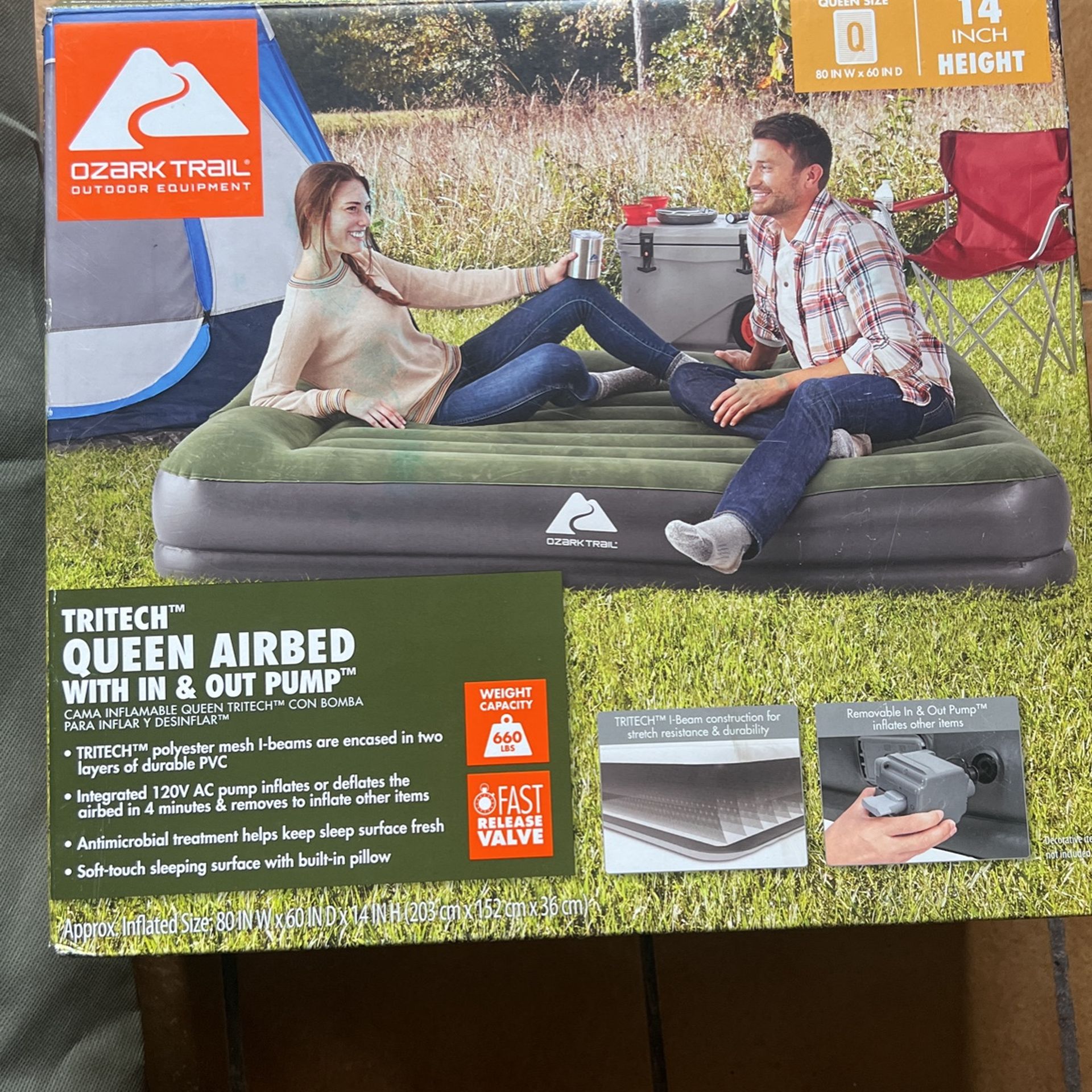 Ozark Trail Queen Air Bed/ Air Mattress