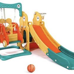 slide and swing set