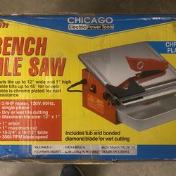 7” Bench Tile Saw - Brand New In The Box 