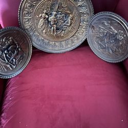 3- Pc Metal Wall Hangings- 