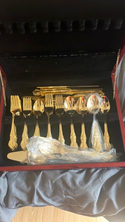 Golden china silverware