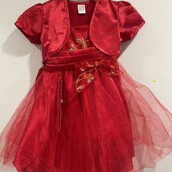 Red New Dress Size 4t