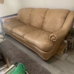 Brown Leather Sofa