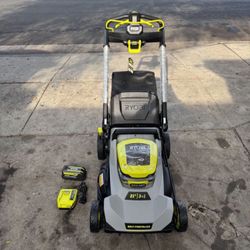 RYOBI 40V HP Brushless 21 in. Cordless Battery Walk Behind Self-Propelled Lawn Mower with (1) 6.0 Ah Batteries and Charger 