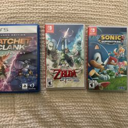 Switch/PS5 Games - Zelda, Lego Marvel, Ratchet and Clank, Sonic