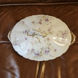 Theodore Haviland Limoges Covered Vegetable Bowl