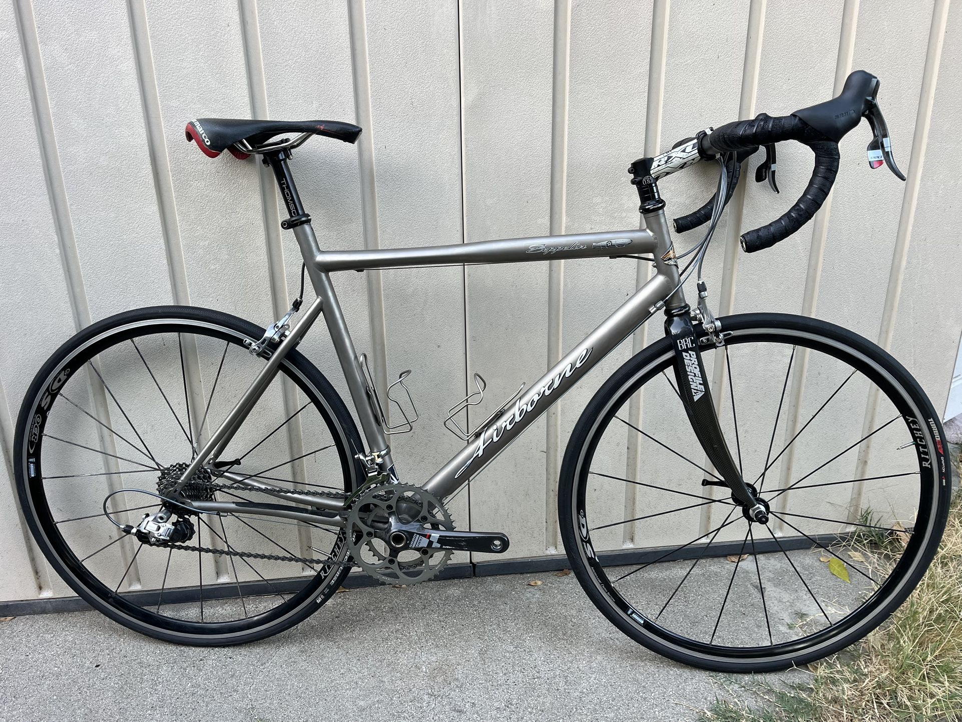 Airborne Titanium Road Bike Large 57cm SRAM RED Thomson Ritchey! Very Nice!