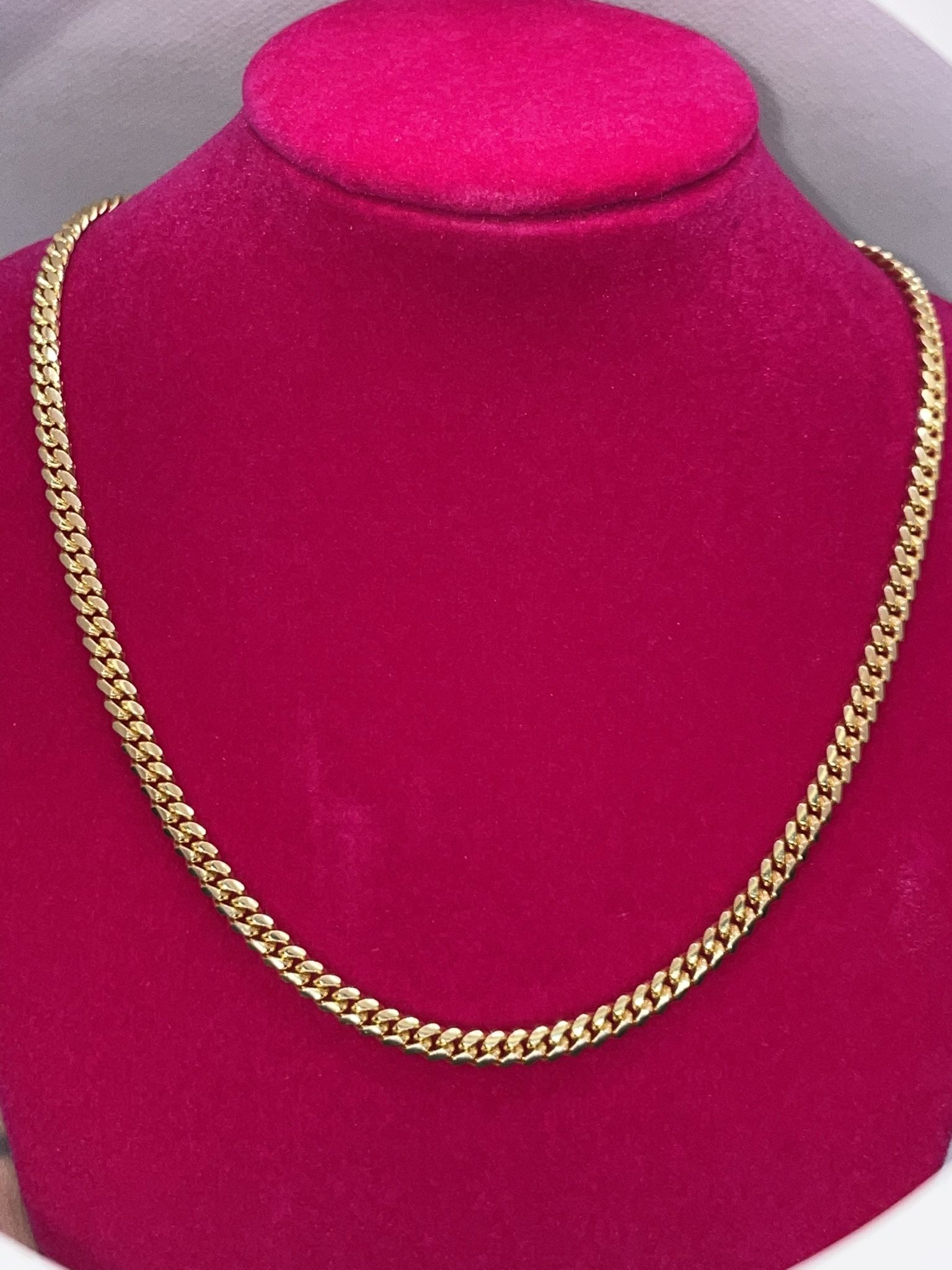 Thick 22” 925 Silver Chain With Gold Over