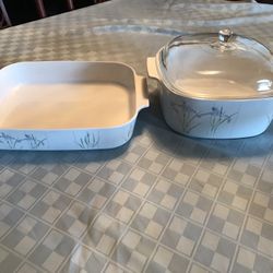 Beautiful Corning Ware Shadow Iris pattern casserole dishes