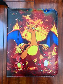 Pokemon Binder 4 Pocket w/ Zipper & Strap Charizard Charmeleon Charmander Evolution🔥