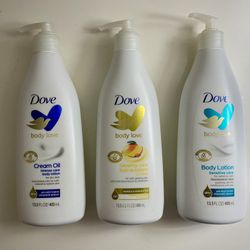Dove Body Love lotion -pump bottles 