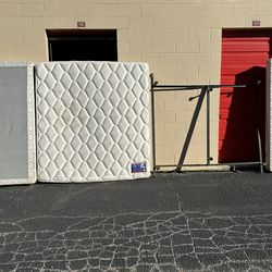 Americana King Mattress Pillow Top, box springs and Frame