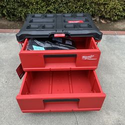 NEW Milwaukee PACKOUT 22 in. 2-Drawer Tool Box with Metal Reinforced Corners