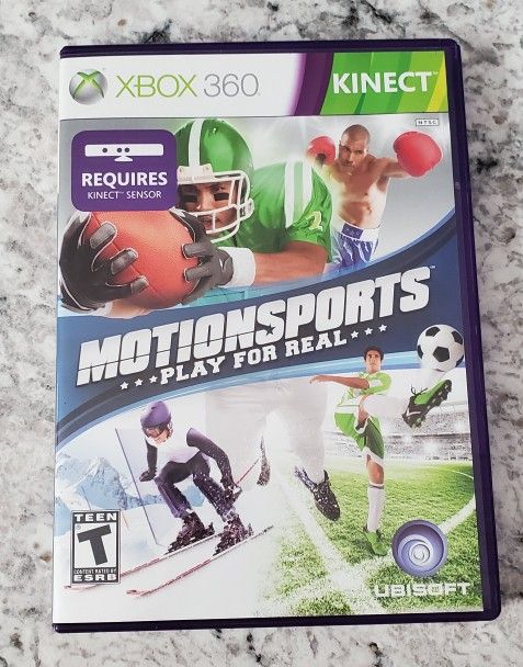 Xbox 360 MOTION SPORTS Play For Real Tested And Complete W/ Manual Kinect Game