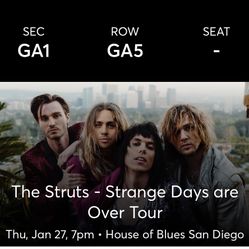 The Struts Concert Observatory North Park Thursday Jan27
